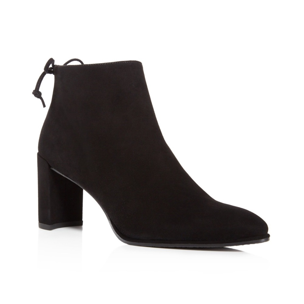 Stuart Weitzman Pointed Toe Black Suede Boots - Size 10